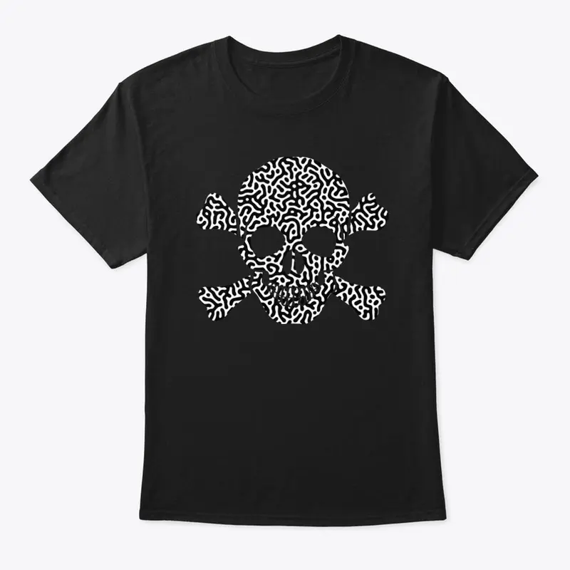 Black White Organic Skull Bones