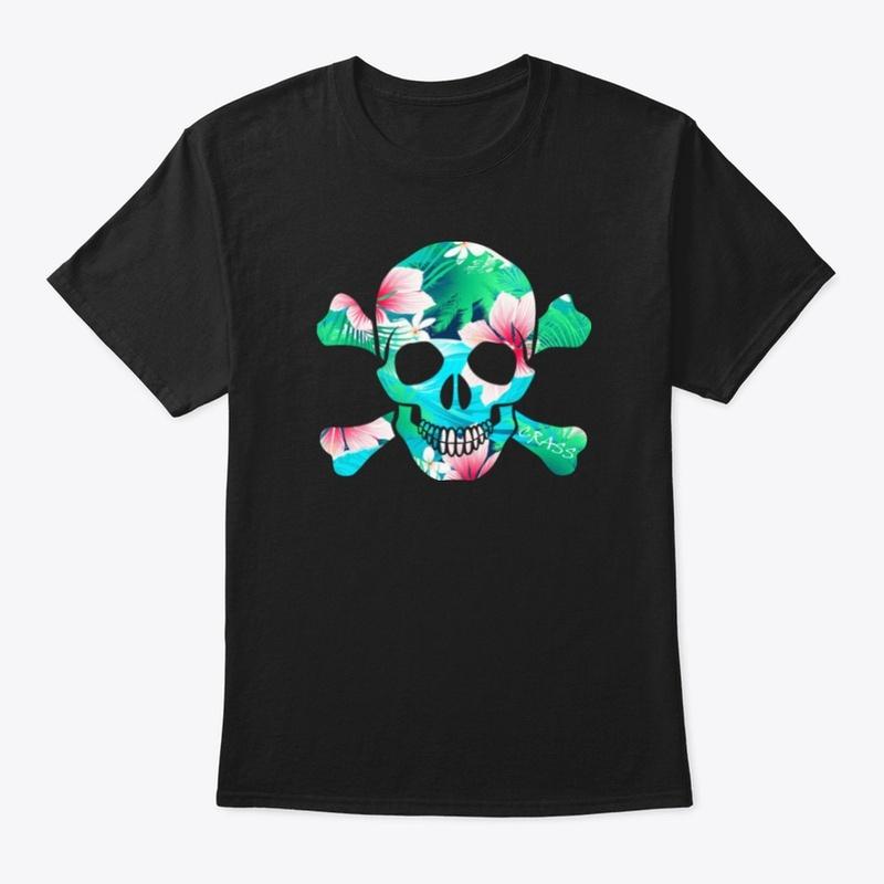 Hawaii Pink Green Skull Bones